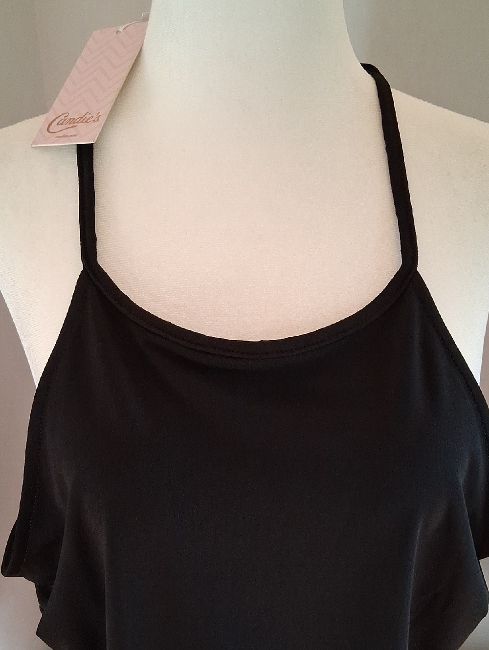 Candie's Black Spaghetti Strap Tunic